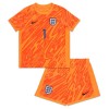 Conjunto (Camiseta+Pantalón Corto) Portero Inglaterra Pickford 1 Orange Version Euro 2024 - Niño